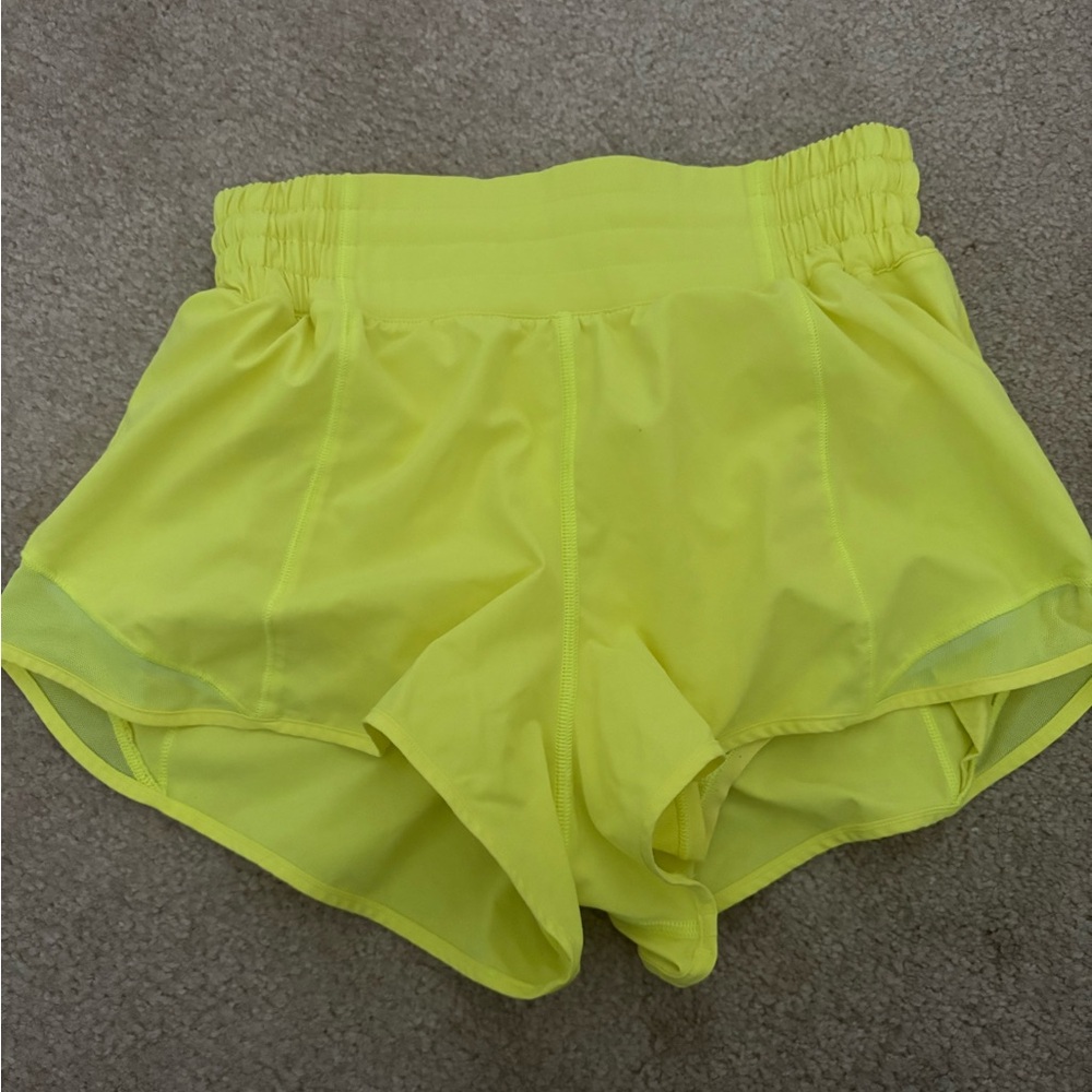 Lululemon Athletica Neon Yellow Athletic Shorts